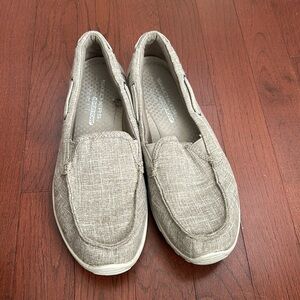 Women’s Skechers Air-Cooled Memory Foam Taupe Boat Shoes
